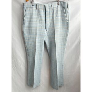 Vintage Kings Road Sears Mens Store Perma Prest Dress Pants Blue sz 40S Full Cut